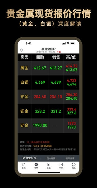 融通金贵金属截图3